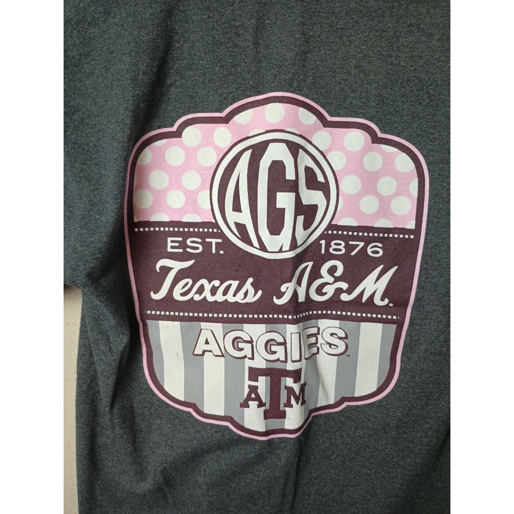 Champion Texas A&M Aggies T-Shirt Pocket‎ Tee Heather Gray Size Medium K - Picture 6 of 8